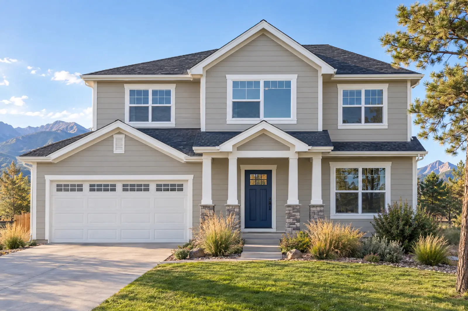 The same home after fresh exterior paint